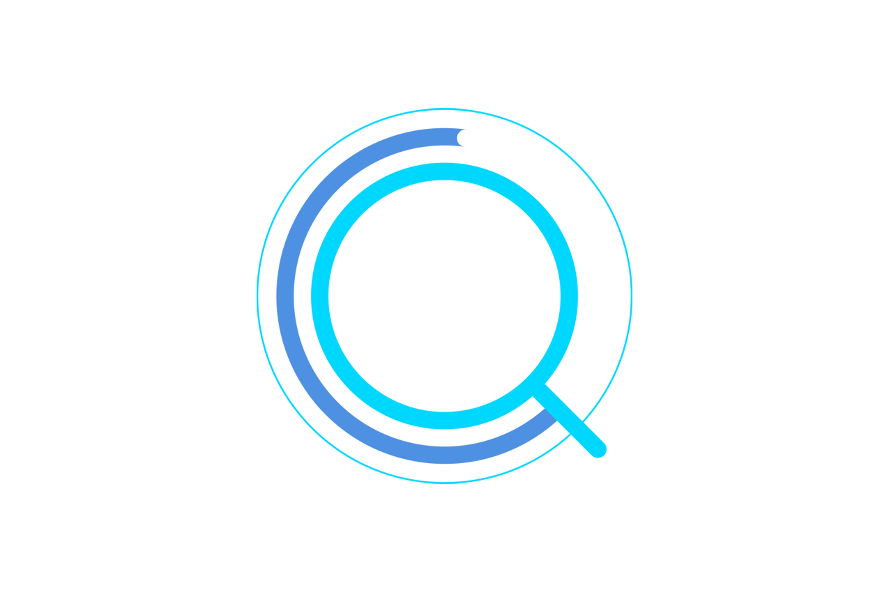 magnifying glass with a data